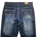 Akademiks Vintage Baggy Dark Navy Stonewashed Jeans (38W)