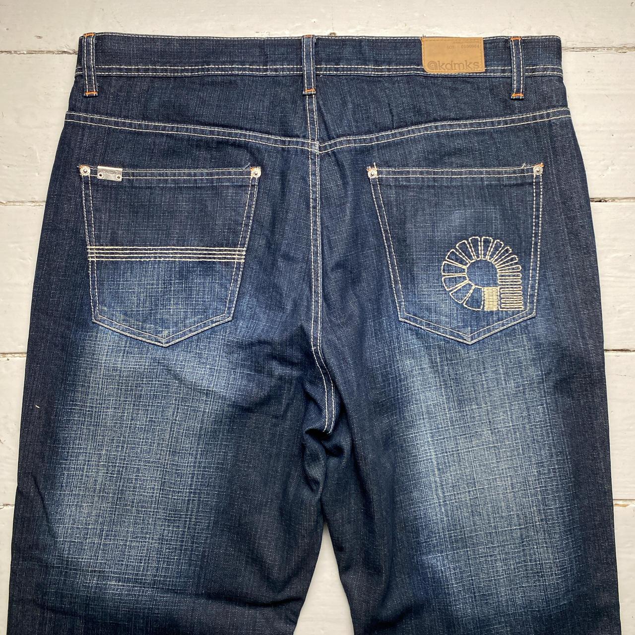 Akademiks Vintage Baggy Dark Navy Stonewashed Jeans