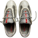 Prada Americas Cup White and Silver Vintage Trainers (UK 3)