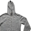 Nike Grey and White Swoosh Hoodie (S)