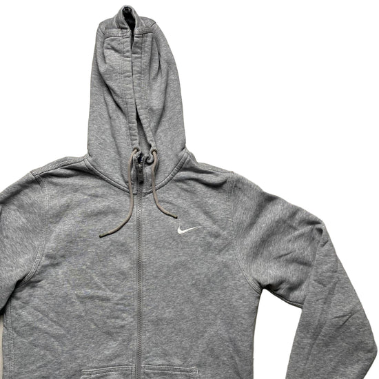 Nike Grey and White Swoosh Hoodie (S)