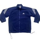 Adidas Navy and White Climawarm Fleece and Shell Zip Jumper (L)