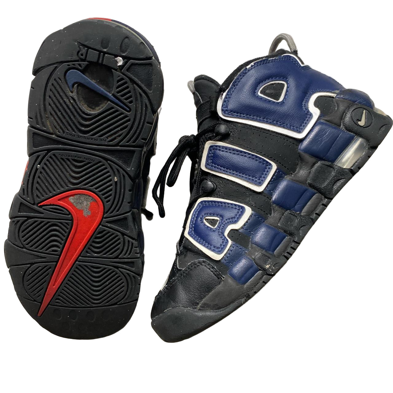 Nike Air Uptempo Black Navy and Red (UK 5)