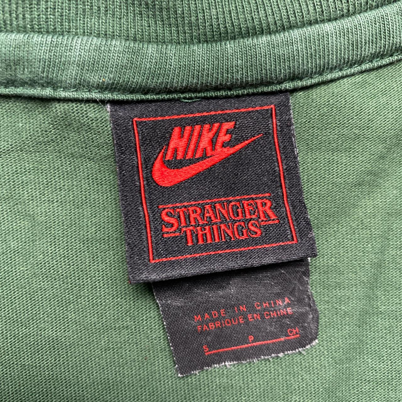 Hawkins High School Nike Stranger Things Green and White T Shirt