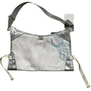 Nike Vintage y2k Womens Handbag White and Blue Floral Embroidery