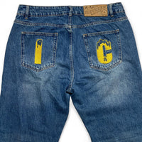 Ice Cream Billionaire Boys Club Running Dog Blue and Yellow Jeans (36W)