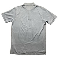 Yves Saint Laurent Vintage Light Blue and White Multi YSL Logo Polo Shirt (M)
