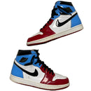 Jordan 1 No Fear Fearless Red Black White and Blue Patent (UK 9)