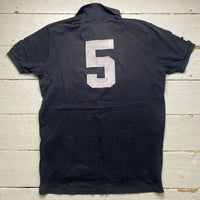 Ralph Lauren Polo New York Black and White Polo Short Sleeve Shirt (L)