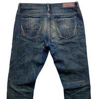 All Saints Navy Stonewash Slim Jeans (28W)