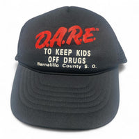 DARE To Keep Kids Off Drugs Vintage 90’s black trucker hat