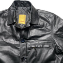 Aviatrix Black Leather Peacoat Jacket (M)