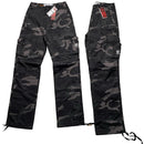 Criminal Damage Dark Green Camouflage Baggy Cargo Combat Trousers (28W/30W)