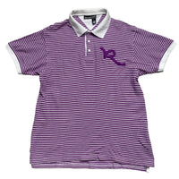 Rocawear Purple and White Polo Shirt (L)