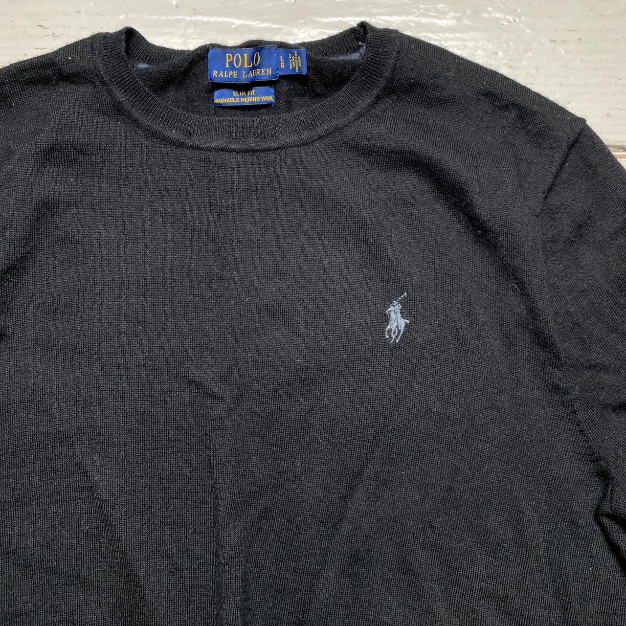 Ralph Lauren Polo Merino Wool Black Jumper