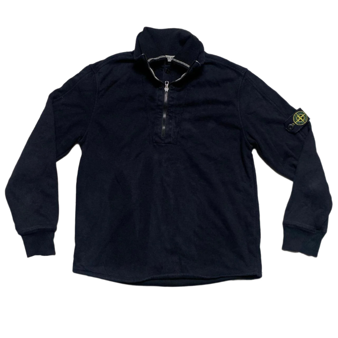 Stone Island Junior Navy Quarter Zip Jumper (AGE 12)