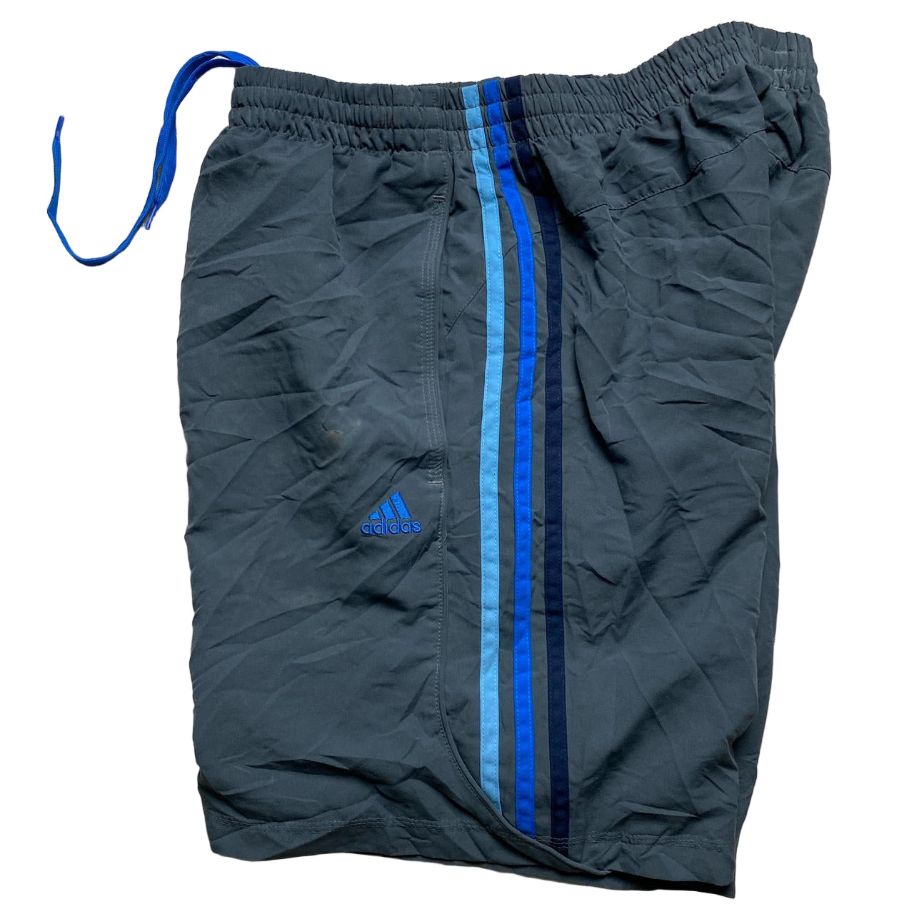 Adidas Vintage Performance Essentials Shell Track Pant Tri Tone Blue and Grey Shorts (M)