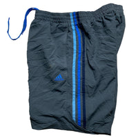 Adidas Vintage Performance Essentials Shell Track Pant Tri Tone Blue and Grey Shorts (M)