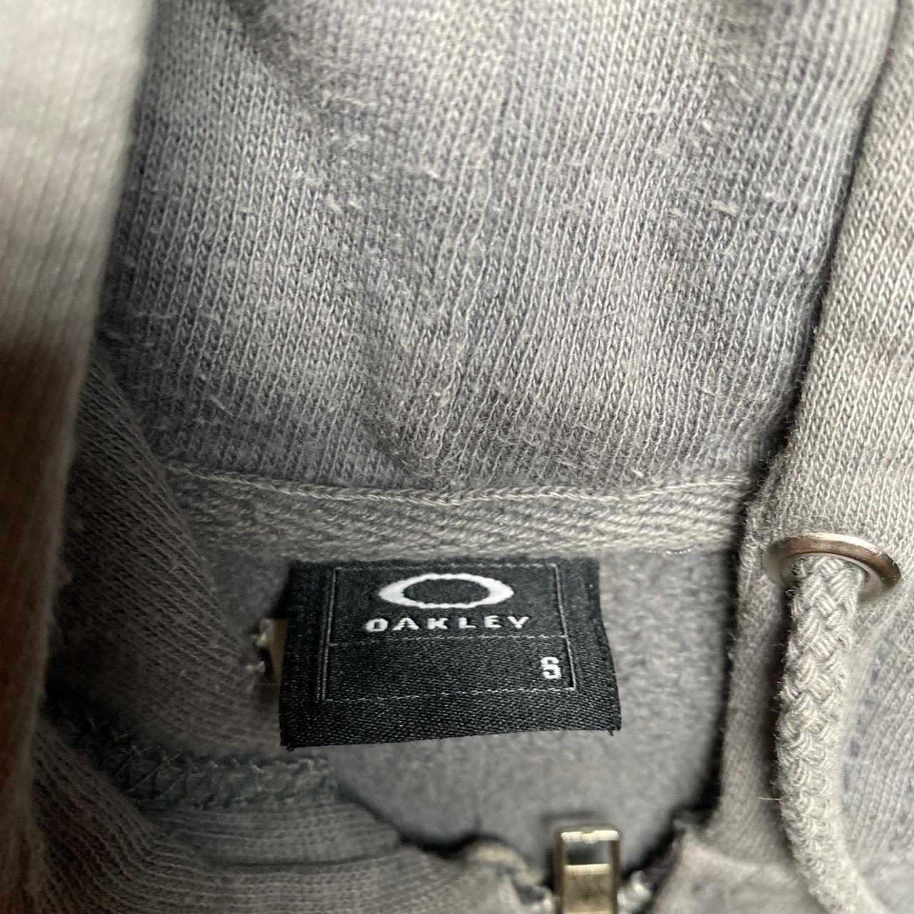 Oakley Vintage Grey and White Hoodie