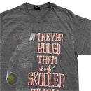 Stussy Grey Vintage Grey T Shirt I Never Ruled Them only Skooled Them (M)