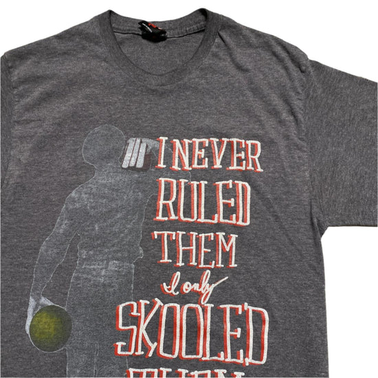 Stussy Grey Vintage Grey T Shirt I Never Ruled Them only Skooled Them (M)