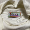 Paco Vintage White Turtle Neck Long Sleeve Jumper (M)