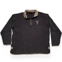 Guinness Quarter Zip Vintage Jumper Grey and Cream (XL)