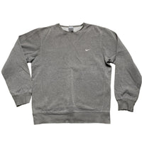 Nike Grey and White Swoosh Vintage Jumper (M)