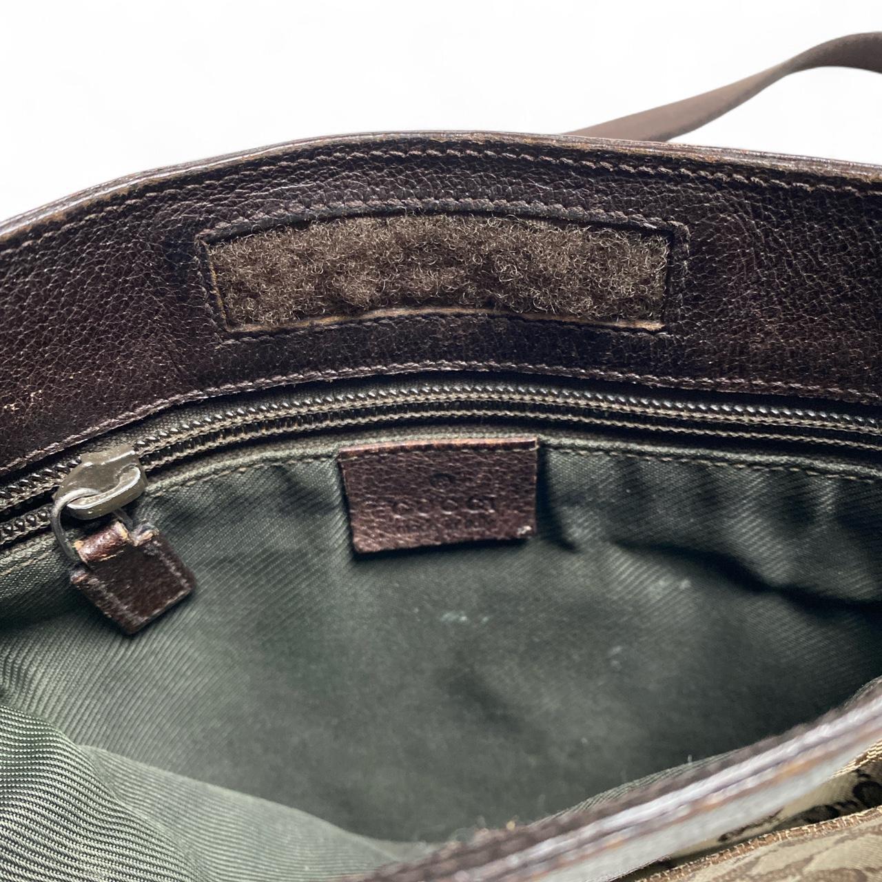 Gucci GG Monogram Brown Canvas Pouch Bag