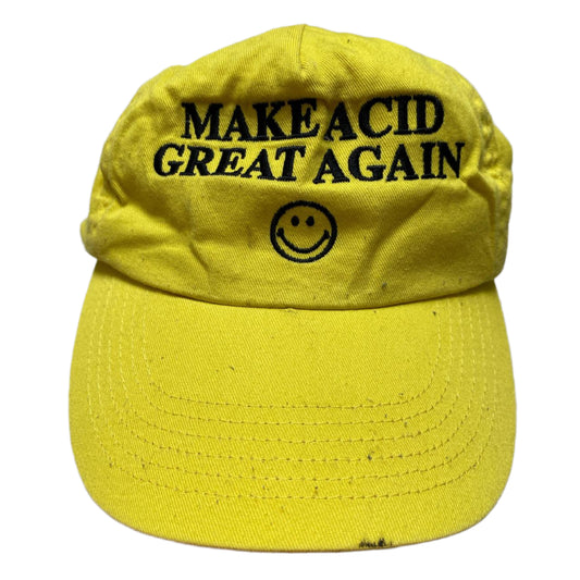Make Acid Great Again Smiley Yellow and Black Cap