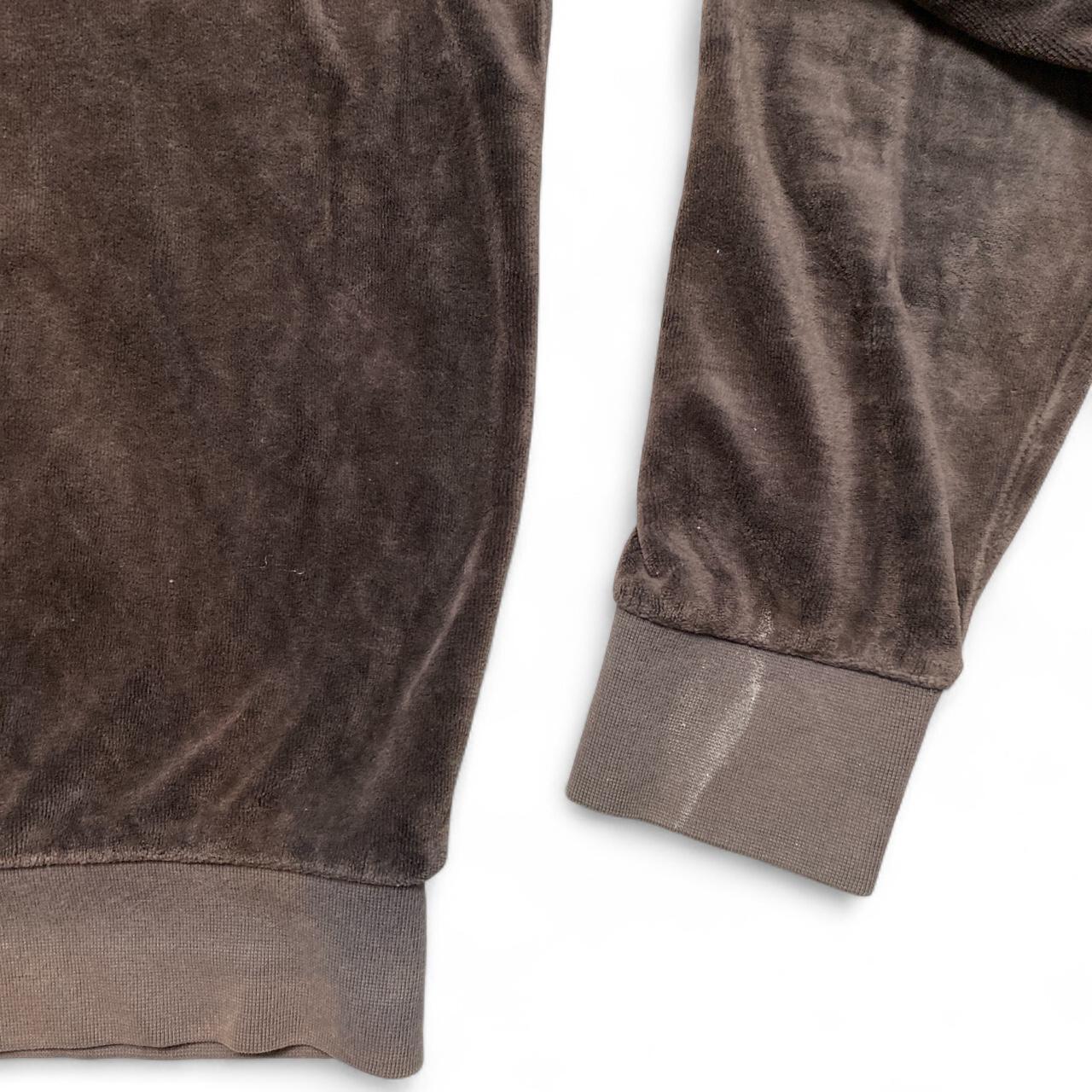 Juicy Couture Womens Velour Brown Jewel Zip Hoodie (M)