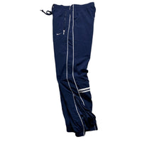 Nike Vintage y2k Swoosh Navy and White Shell Trackpant Bottoms (XS)