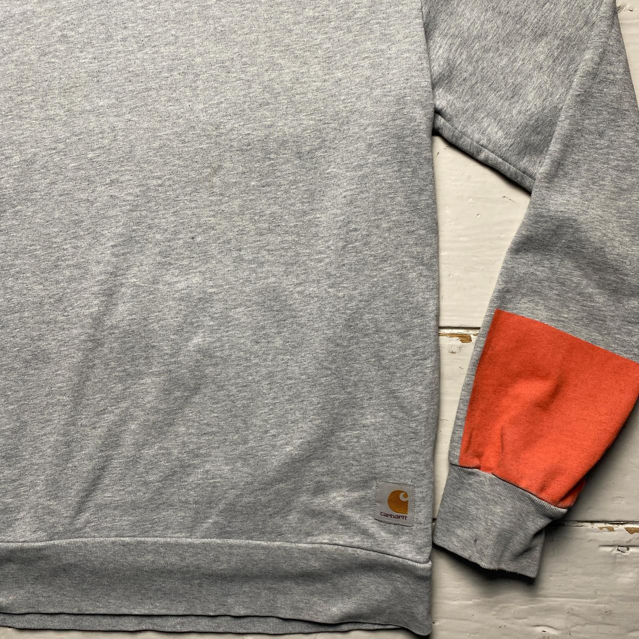 Carhartt WIP Grey and Orange Jumper