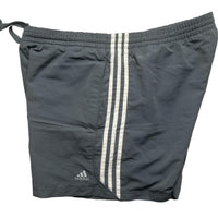 Adidas Grey and White Clima365 Performance Essentials Shell Shorts (L)