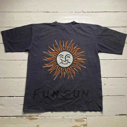 Fun Sun Smiley Face Vintage 90’s T Shirt Grey