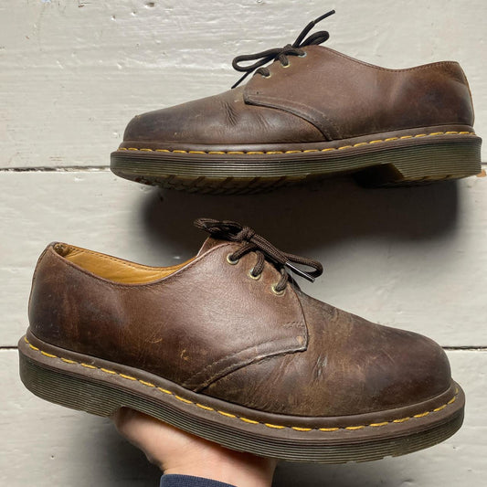 Dr Martens Brown Low Leather Boots