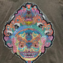 Elvis Jesus & Co Couture Brown Multi Colour Sequin Y2K Grunge Hoodie (L)