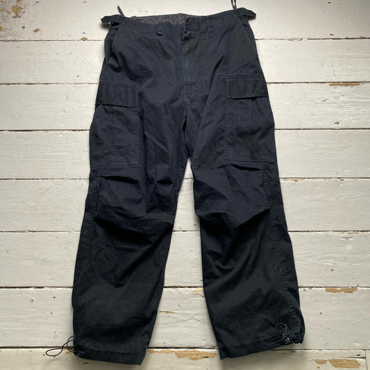 Maharishi Black Baggy Cargo Snopant Trousers