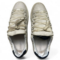 Balenciaga Arena White and Navy Low Leather Trainers