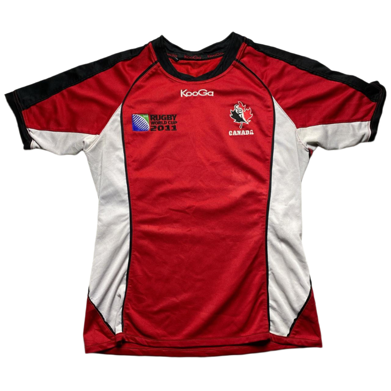 Kooga Canada Rugby World Cup 2011 Red Black and White Rugby Jersey (S)
