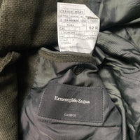 Ermenegildo Zegna Suede Khaki Olive Green Suit Jacket (L)