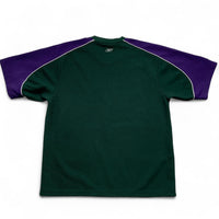 Milwaukee Bucks Vintage Reebok Green and Purple Warm Up Jersey T Shirt (XL)