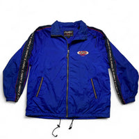 FUBU Sports Vintage 90’s y2k Blue Red and White Windbreaker Jacket (2XL)