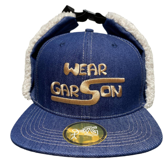 Swoosh Denim Dog Ear Trapper Hat