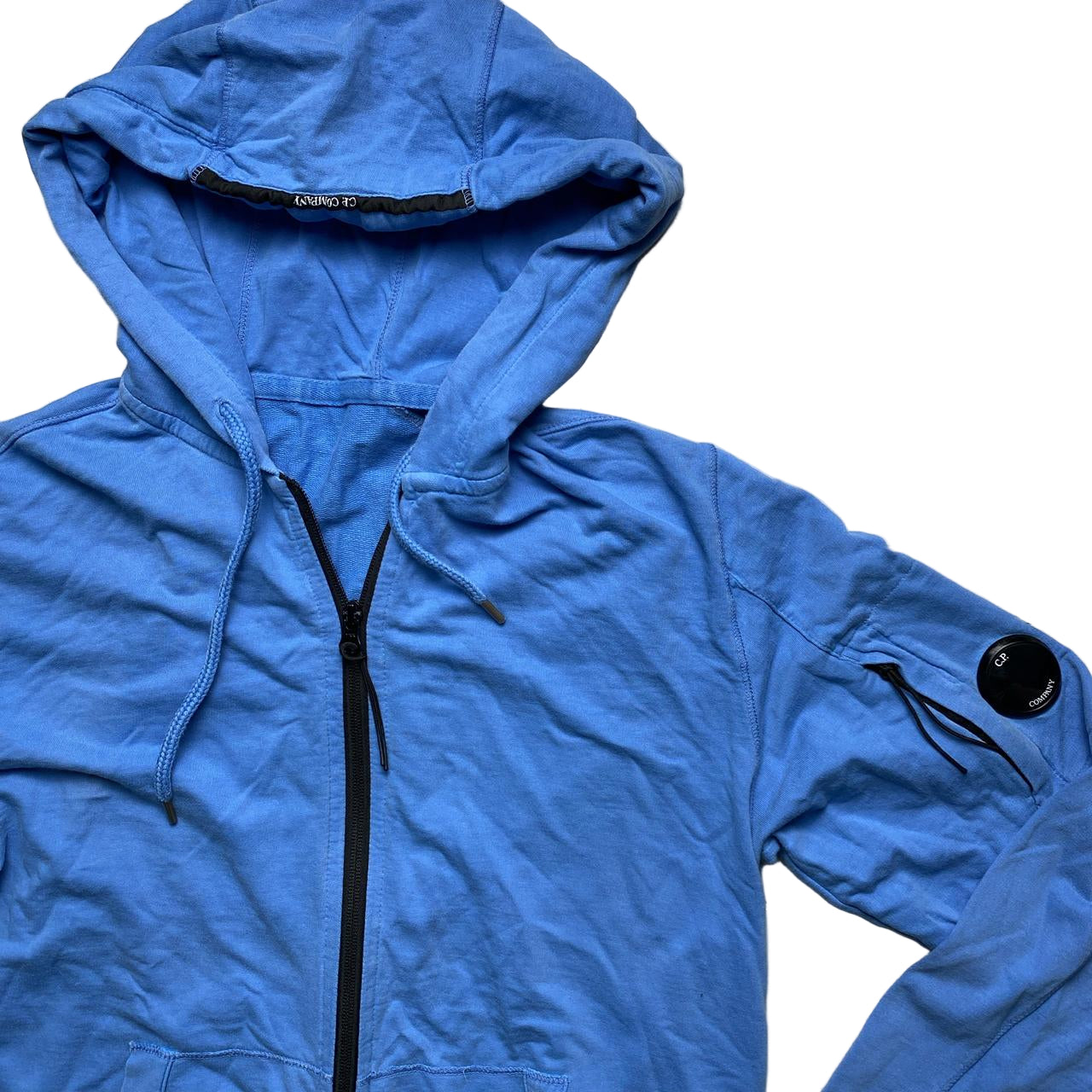 CP Company Light Blue Arm Goggle Hoodie (L)