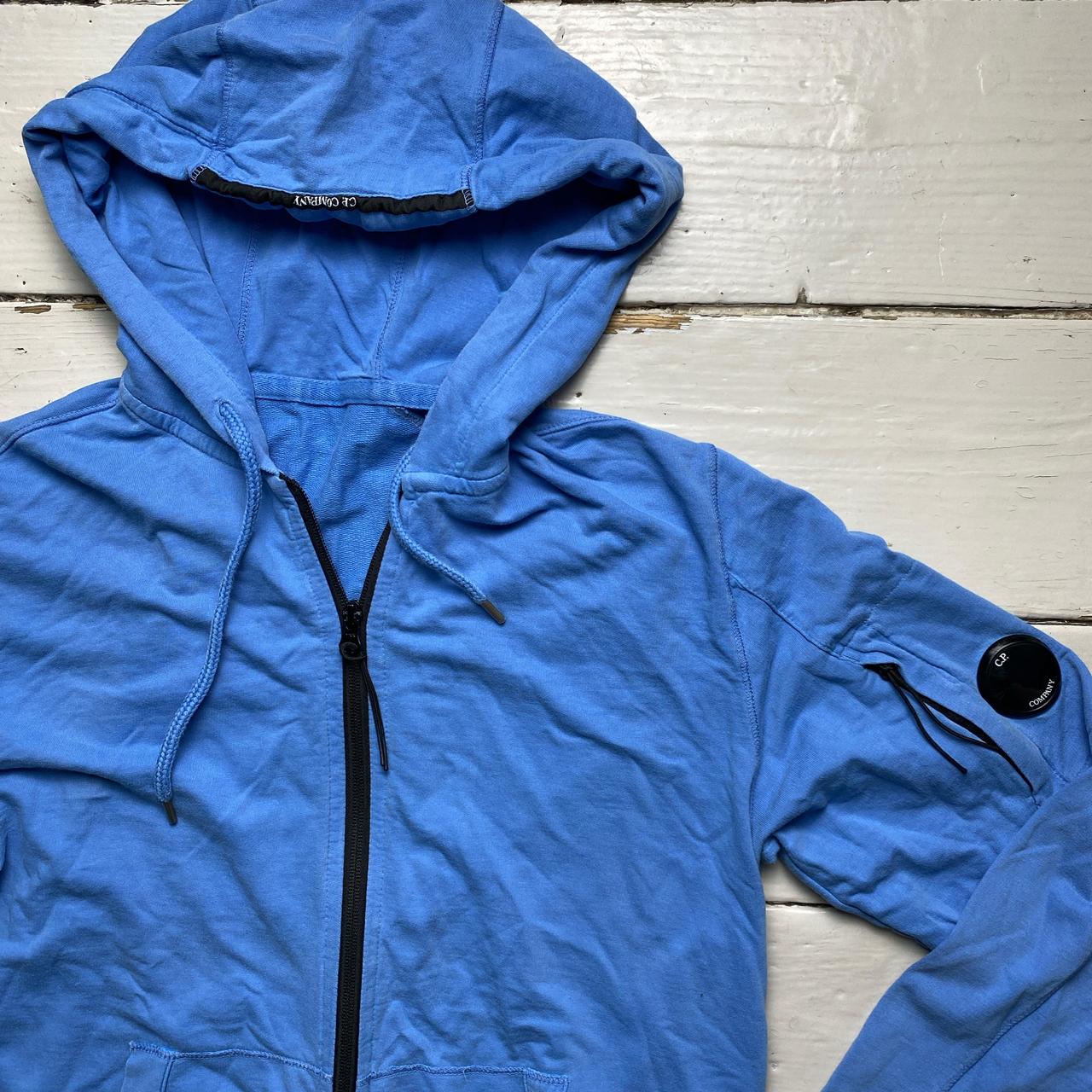 CP Company Light Blue Arm Goggle Hoodie