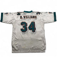 Reebok Miami Dolphins Vintage R Williams 34 White NFL Jersey (XL)
