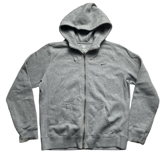 Nike Grey and Navy Swoosh Athletic Department Hoodie (XL)