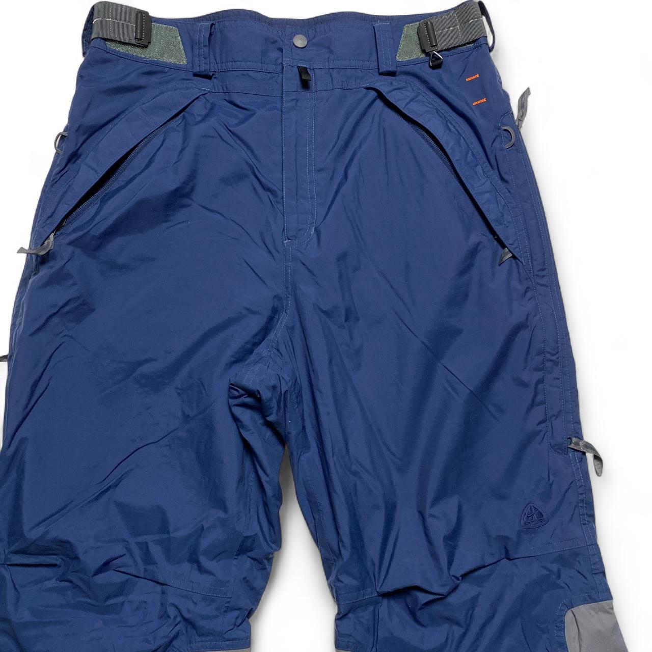 Nike ACG Vintage y2k Navy and Grey Snopant Cargo Ski Trousers