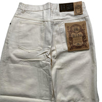 W R Gass Vintage 90’s Cream Baggy Jeans (33W)